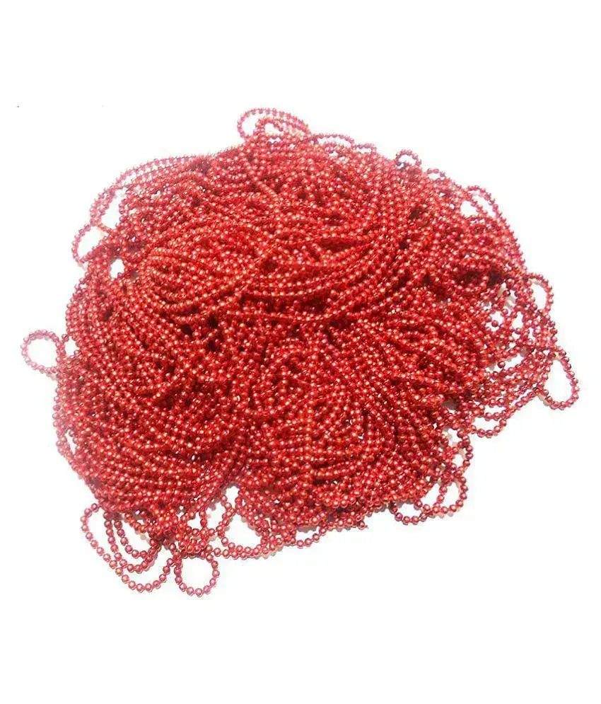 Vardhman Jewellery Making Ball Stone Chain Wholesale Pack 10 MTS Color Red Size 1.5 mm Decorating Craft Work. Buy Online at Best Price in India Snapdeal