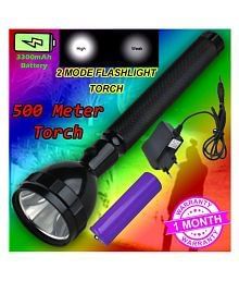 JY SUPER 2W High Power 2 Mode 500 Meter Rechargeable Torchlight Emergency Light 2W Flashlight Torch 