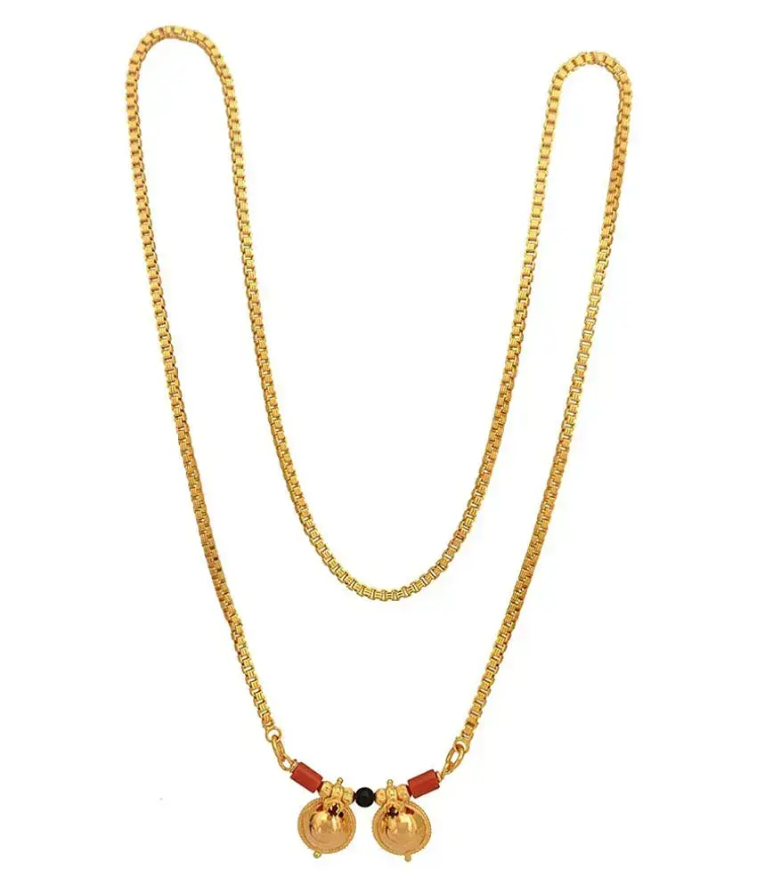 Paul Chains Golden Mangalsutra Pack of 1 Buy Paul Chains Golden Mangalsutra Pack of 1 Online in India on Snapdeal