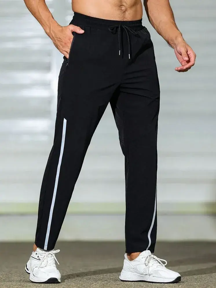 Radiant Fashion Black Polyester Trackpants