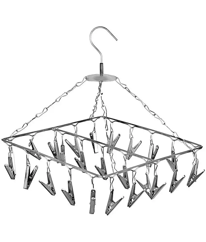 Dynore Stainless Steel 25 Clips Square Cloth Dryer Cloth Drying Stand Hanger With Clips Baby Cloth Dryer Buy Dynore Stainless Steel 25 Clips Square Cloth Dryer Cloth Drying Stand Hanger With Clips Bab...