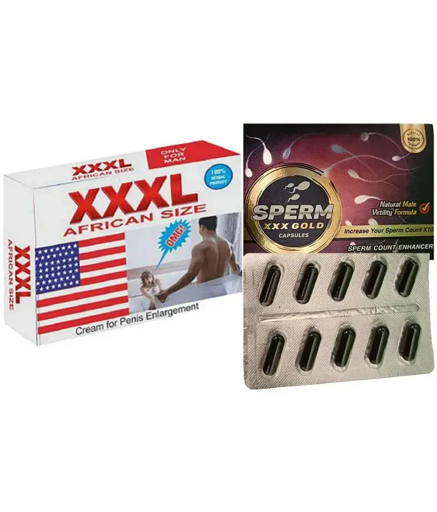 Combo of XXXL African Size Cream For Penis & Dr. Chopra Sperm XXX Gold  Capsule For Men Sperm count Enhancer: Buy Combo of XXXL African Size Cream  For Penis & Dr. Chopra