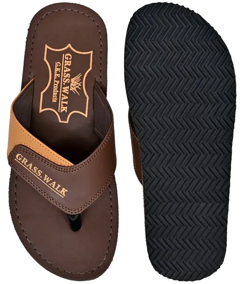 GRASS WALK Brown Men s Leather Slipper Buy GRASS WALK Brown Men s Leather Slipper Online at Best Prices in India on Snapdeal