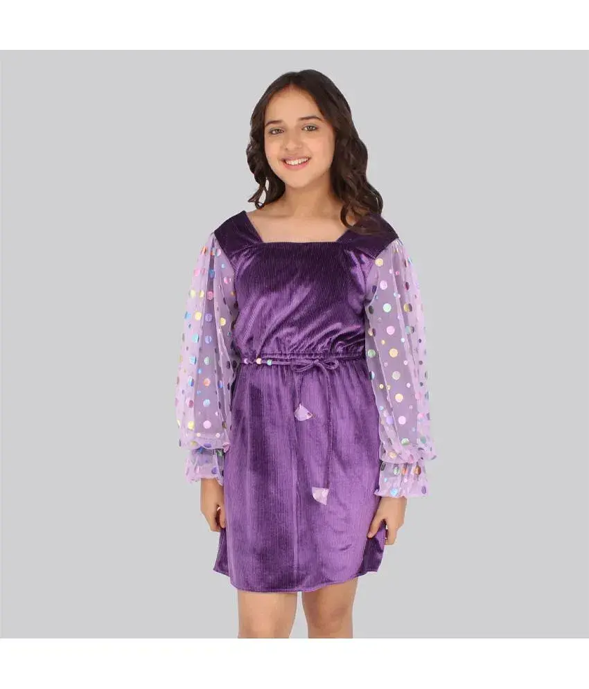 Cutecumber Purple Velvet Girls Shift Dress Pack of 1 Buy Cutecumber Purple Velvet Girls Shift Dress Pack of 1 Online at Low Price Snapdeal