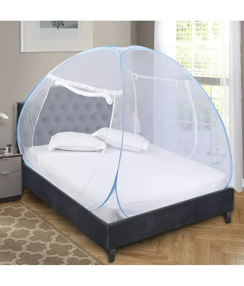 Castle Blue Polycotton Foldable Mosquito Net Pack of 1 Buy Castle Blue Polycotton Foldable Mosquito Net Pack of 1 Online at Low Price Snapdeal