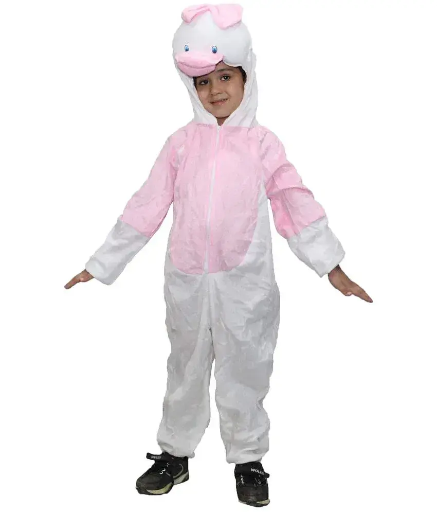 Kaku Fancy Dresses Duck Cartoon Costume White Pink 3 4 Years For Girls Buy Kaku Fancy Dresses Duck Cartoon Costume White Pink 3 4 Years For Girls Online at Low Price Snapdeal