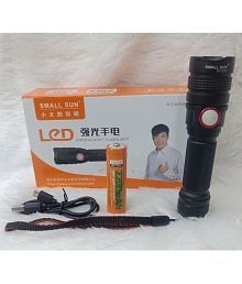 SMALL SUN T-193 RECHAREABLE USB LED TORCH  TORCH WITH ZOOM