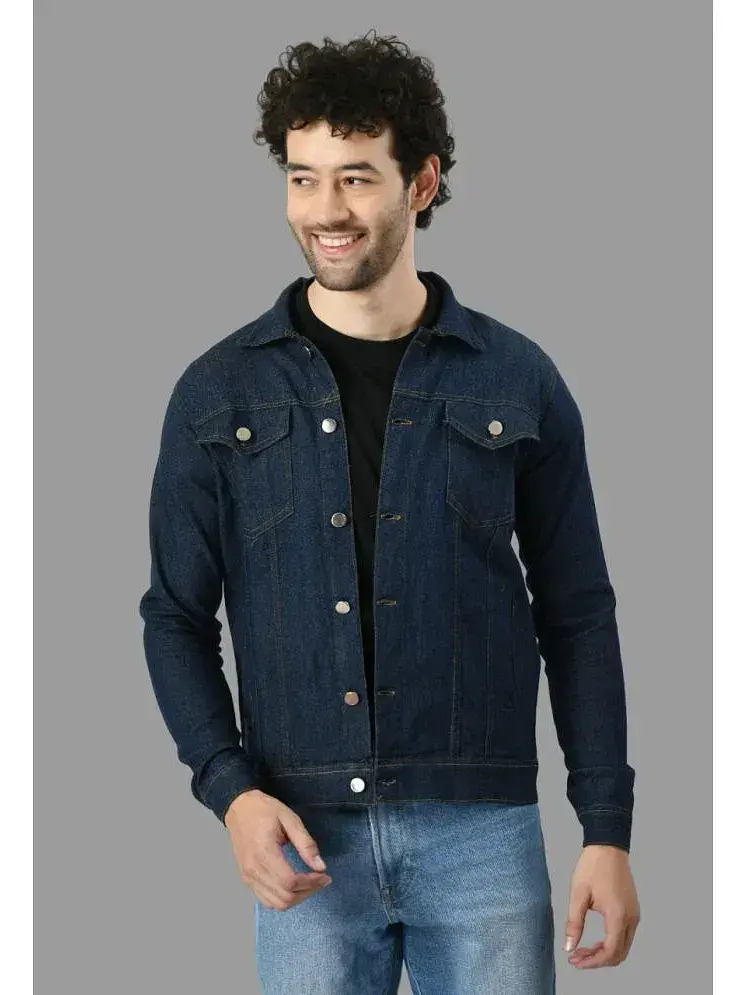 DKGF Fashion Cotton Blend Men s Denim Jacket Navy Pack of 1 Buy DKGF Fashion Cotton Blend Men s Denim Jacket Navy Pack of 1 Online at Best Prices in India on Snapdeal